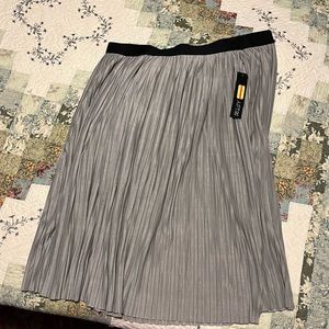 Grey Pleated Skirt